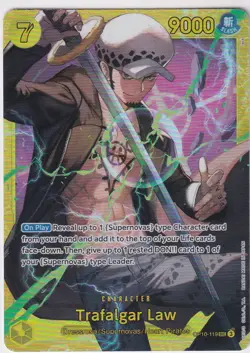 Trafalgar Law OP10-119 SEC Alt Art Parallel One Piece TCG English NM Royal Blood - Image 1