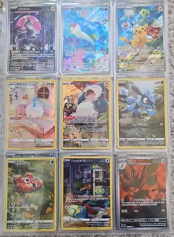 Random Lot Of 10 POKEMON Full arts and Holo Rare Cards! - Image 1