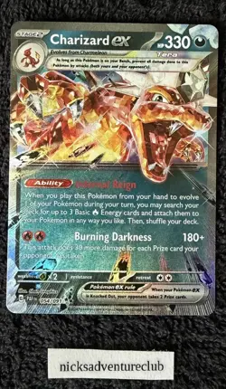 Charizard ex – 054/091 – Paldean Fates Pokemon Card (NM) - Image 1