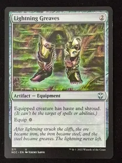 1x MTG Lightning Greaves - Commander: Streets of New Capenna (NCC) #371 - Magic - Image 1