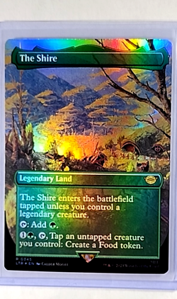 2023 Magic The Gathering LOTR Lord of the Rings Borderless Foil 345 The Shire LP - Image 1