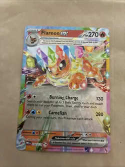 2025 Pokemon Tcg Prismatic Evolutions Flareon EX 014/131 Eevee Kanto - Image 1