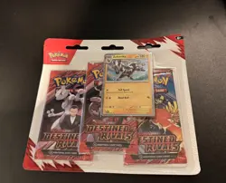 Pokemon TCG Destined Rivals 3 Pack Triple Blister - Zebsreika Sealed - Image 1
