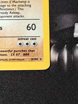 Pokemon TCG Machamp Base Set 8/102 Holo 1st Edition Holo Rare - Image 2