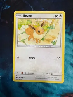 Eevee 155/214 Sun & Moon Lost Thunder Common LP Pokemon - Image 1