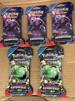 Pokemon Twilight Masquerade Sleeved Booster Pack New Sealed (Lot of 5) - Image 1