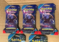 Pokemon Twilight Masquerade Sleeved Booster Pack New Sealed (Lot of 5) - Image 3