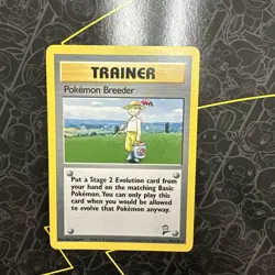Pokemon Breeder Rare Normal Base Set 2 105/130 LP Pokemon TCG - Image 1