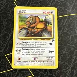Pokemon Tauros Uncommon 62/130 Base Set 2 - Image 1