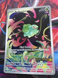 Pokemon Bulbasaur 133/132 Me01 Mega Evolution Illustration Rare Full Art Holo - Image 2