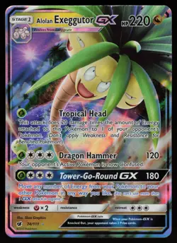 ALOLAN EXEGGUTOR GX 74/111 HOLO RARE GX CRIMSON INVASION POKEMON MP - Image 1