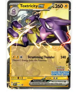 Toxtricity ex 215 Illustration Contest 2024 Promo Pokemon Eng NM - Image 1