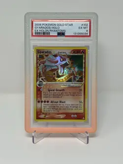 PSA 6 2006 Pokemon Ex Holon Phantoms Gold Star #102 Gyarados Holo - Image 1