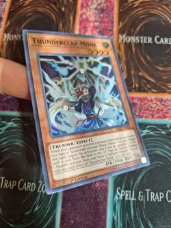Yu-Gi-Oh! Thunderclap Monk SAST-EN026 Super Rare 1st Edition Near Mint a1/ - Image 2