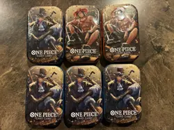 One Piece Card Game Tin Pack Set Vol 2 Factory Sealed New - Lot of 6 - Image 1