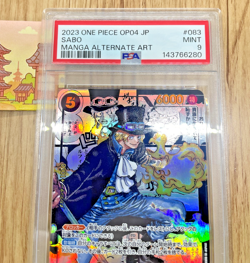 Sabo Manga Rare PSA 9 Super Parallel OP04-083 Japanese One Piece TCG Kingdom - Image 2
