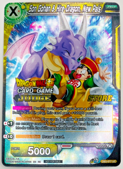 Son Gohan & Hire Dragon New Pals JUDGE STAMP Foil Dragon Ball Super Card Game LP - Image 1