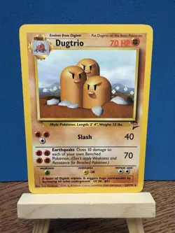 Pokemon TCG Dugtrio 23/130 Base Set 2 Rare WOTC Vintage Card - Image 1