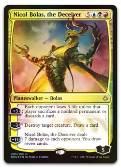 Nicol Bolas, the Deceiver #205 (Foil) (NM) Hour of Devastation HOU Magic MTG - Image 1