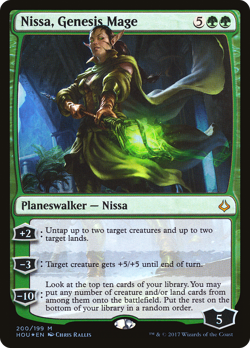 Nissa, Genesis Mage #200 (Foil) (HP) Hour of Devastation HOU Magic MTG - Image 1