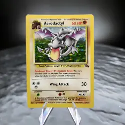 Aerodactyl 1/62 Fossil Holo Rare WOTC Pokemon Card Unlimited Vintage 1999 LP⭐ - Image 1
