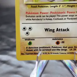 Aerodactyl 1/62 Fossil Holo Rare WOTC Pokemon Card Unlimited Vintage 1999 LP⭐ - Image 5