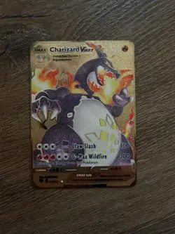 Charizard Vmax Rainbow,Shadow And Regular Gold Metal Cards Pokemon - Image 2
