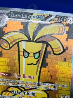 Pokemon Paradox Rift Gholdengo ex 252/182 Special Illustration Rare SIR NM/LP - Image 5
