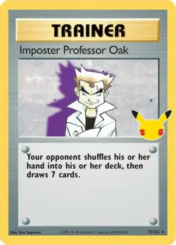 x1 Imposter Professor Oak - 73/102 - Classic Holo Rare Pokemon Celebrations M/NM - Image 1