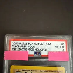 1999 Pokemon Game Machamp Holo 1st Edition PSA 4 - Image 3