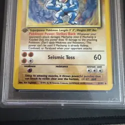 1999 Pokemon Game Machamp Holo 1st Edition PSA 4 - Image 5