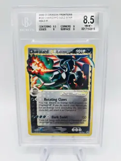Pokemon Charizard Gold Star 100/101 Ex Dragon Frontiers BGS 8.5 NM-MT+ ENG - Image 2