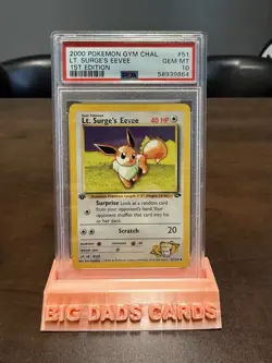 Pokemon Lt. Surge's Eevee Gym Challenge 1st Edition #51 PSA 10 Gem Mint - Image 1