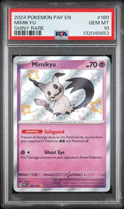 2024 POKEMON PAF EN-PALDEAN FATES SHINY RARE #160 MIMIKYU PSA 10 - Image 1