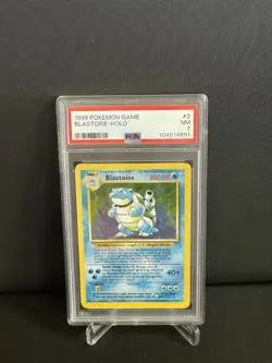 1999 Pokemon Base Set Blastoise Holo 2/102 PSA 7 NM - Image 1
