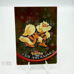 Pokemon Arcanine Topps Series 1 LP foil black logo - Image 1