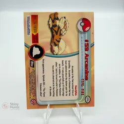 Pokemon Arcanine Topps Series 1 LP foil black logo - Image 2