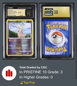 CGC Pristine 10 Pokemon Slowking 28/106 Great Encounters Reverse Holo POP 3 - Image 1