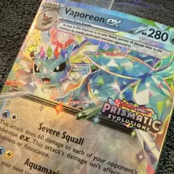 Vaporeon ex 023/131 Prismatic Evolutions Promo Holo Pokemon TCG Card 2023 - Image 2