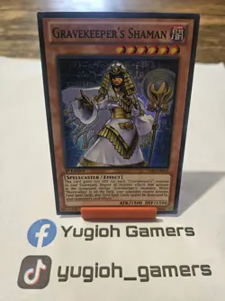 Yu-Gi-Oh Gravekeeper's Shaman LVAL 1st Edition Super Rare Light Played - Image 1