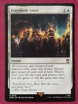 Magic The Gathering DOCTOR WHO EVERYBODY LIVES! white card MTG - Image 1