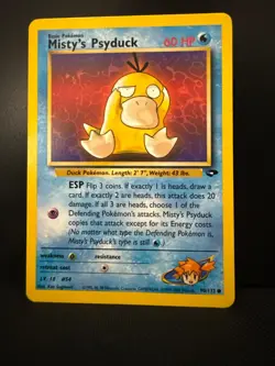 Misty's Psyduck 90/132 Gym Challenge Common - Pokemon Card LP - - Image 1