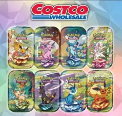 🔥Pokemon Prismatic Evolutions 16 Mini-Tins, Promo Cards Costco (32 PACKS) - Image 1