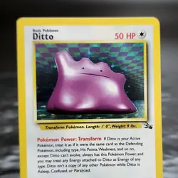 Pokemon TCG Ditto 3/62 Fossil Holo Rare Card NM WOTC 1999 Vintage ⭐ - Image 2