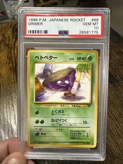 1998 Pokemon Japanese Team Rocket Grimer #88 PSA 10 Banned Card - Image 1