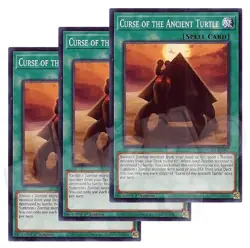 Yugioh - Curse of the Ancient Turtle x 3 - 1st Edition NM - Plus Free Holo Card - Image 1