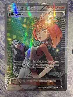 Pokemon TCG Brigette Full Art Ultra Rare Trainer Card 161/162 XY Breakthrough - Image 1