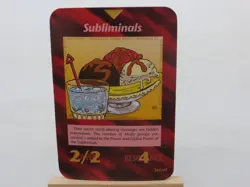 ILLUMINATI CARD INWO - SUBLIMINALS Steve Jackson CGG Card Game Single - Image 1