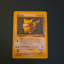 Pokemon Pikachu Card #1 Black Star Rare Promo WOTC Vintage - Image 1