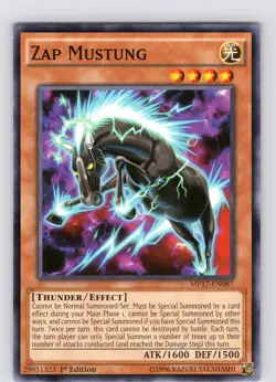 Yu-Gi-Oh TCG Zap Mustang MP17-EN087 1st Edition Common Card NM - Image 1